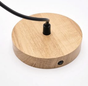 Lampadario a sospensione con filo HARMONY 1xE27/15W/230V diametro 30 cm bianco/quercia