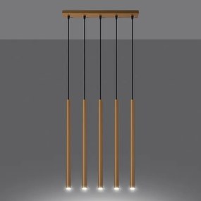 Sollux SL.1173 - Lampadario a sospensione con filo PASTELO 5xG9/8W/230V oro