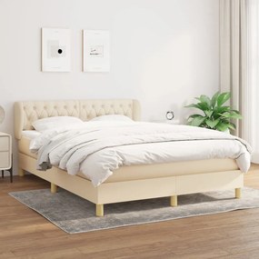Giroletto A Molle Con Materasso Crema 140x200 Cm İn Tessuto /