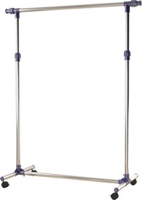 Stender Appendiabiti Larghezza e altezza regolabili con Ruote in Acciaio Inox 160x170 cm...