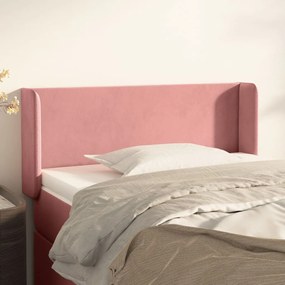 Testiera Ad Orecchio Nera 93x16x78/88 Cm İn Velluto /