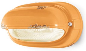 Applique Vintage Orizzontale Ceramica Gialla 1 Luce E27