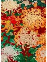 Mindthegap Carta da parati Chrysanthemums - red