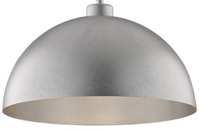 Sospensione Industrial 1 Luce Marcus In Ferro Laccato Argento Diam 35