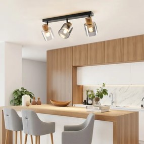 Brilagi - Faretto HYGGE 3xE14/15W/230V nero/fumé