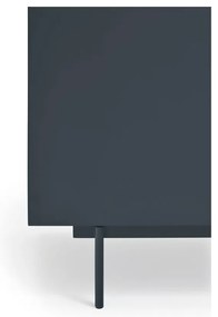 Tavolo TV in rovere decorato in colore antracite-naturale 180x45 cm Otto - Teulat