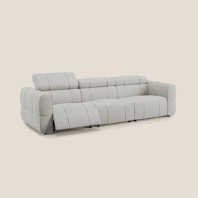 Giotto Divano modulare a 3 sedute con opzione relax elettrico in microfibra effetto velluto impermeabile T09