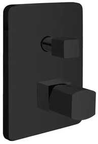 Set di rubinetti lavabo bidet e doccia in ottone nero opaco Lotus
