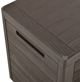Baule da giardino marrone 116x44x55 cm