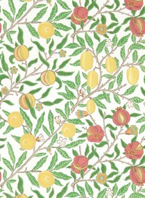 Morris & Co Tapete Simply Fruit - Leaf Green/ Madder