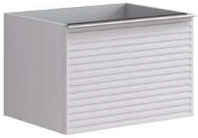 Mobile da bagno da fissare sotto lavabo L 60 x H 40 x P 45.5 cm bianco laccato, 2 cassetti Pixel stripes