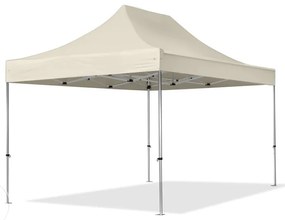 TOOLPORT 3x4,5m gazebo pieghevole PES con laterali (finestre panoramiche), PROFESSIONAL alluminio, crema - (600197)