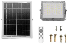 Faro Solare LED Lumileds 50W 5.000k Dimmerabile Aut. 10h IP65 Colore Bianco Freddo 5.000K