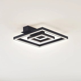 Plafoniera a LED Madamo Lindby, Nero, Soggiorno / Sala da pranzo, Alluminio, Moderno, Plafoniera LED