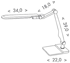 Ecolite LBL1207-CR - Lampada da tavolo LED dimmerabile MATRIX LED/10W/230V