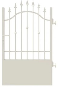 Cancello con serratura manuale Civetta in ferro, apertura a destra, L 104.5, H 150-165 cm, di colore bianco