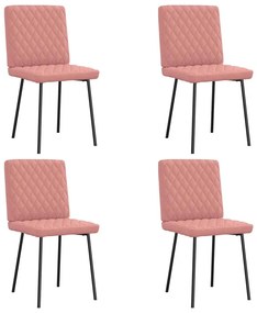 Sedie Da Pranzo 4 Pz Rosa İn Similpelle /