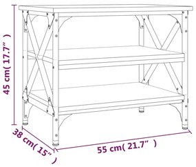 Tavolino Rovere Sonoma 55x38x45 cm in Legno Multistrato