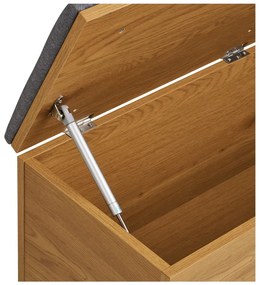 Cassapanca di colore naturale con effetto rovere 92x48x33 cm Barco – House Nordic