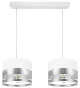 Lampadario su filo MILO 2xE27/60W/230V argento