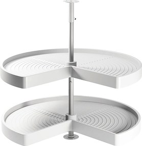 Cestello Girevole Ø71 cm per Mobile da Cucina 80 cm in Plastica e Alluminio Emuca Bianco...