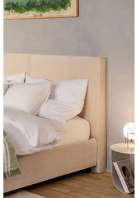 Letto matrimoniale imbottito beige con contenitore e rete inclusi 180x200 cm Myra Bold – Bonami Selection