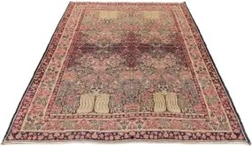 Antik Floreale Rosso Scuro Avorio 138x206 Cm