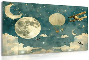 Stampa su tela – Cielo onirico con aerei
