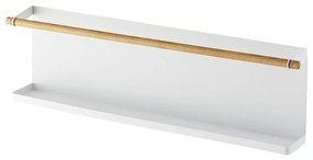 Mensola bianca con elemento in legno di frassino Yamazaki Tosca - YAMAZAKI