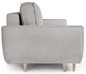 Divano letto in tessuto bouclé grigio 215 cm Patti - Bonami Selection