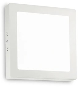 Applique Moderna Square Universal Alluminio-Plastiche Bianco Led 19W 3000K D22
