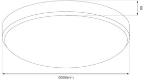 Plafoniera LED MAYA LED/36W/230V Ø 50 cm nera