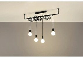 Lampada a sospensione nera, lunghezza 100 cm Vakors - Nice Lamps