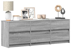 Mobile Porta Tv Con Led Grigio Sonoma 140x34x50cm İn Truciolato /