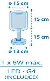 Dalber 41571T - Lampada LED per bambini BABY TEDDY 1xG4/4W/230V blu