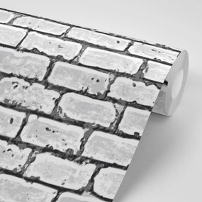 Carta da parati – Mattone Grigio Dipinto