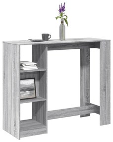 Tavolo Bar Con Ripiano Grigio Sonoma 124x46x103,5cm Multistrato /