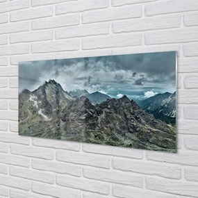 Quadro su vetro Montagne di roccia 100x50 cm