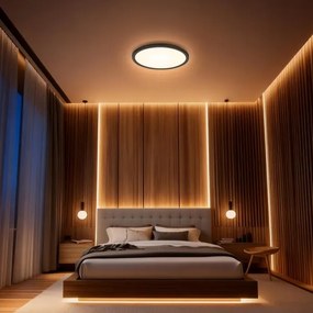 Aigostar - LED RGBW dimmerabile plafoniera MESH LED/36W/230V 3000-6500K nero+telecomando