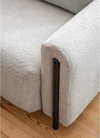 Divano grigio chiaro allungabile/con contenitore e rivestimento in bouclé 244 cm Arcadova – ELTAP