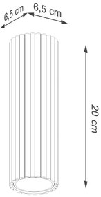 Sollux SL.1569 - Faretto KARBON 1xGU10/10W/230V 20 cm nero