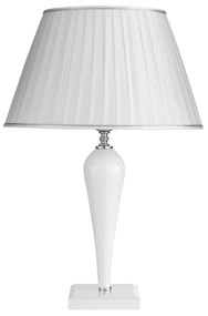 Lampada da tavolo RAVEL 40x63 cm in vetro lavorato a mano Bianco