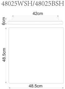 Globo 48025WSH - Plafoniera LED Dimmerabile LED/24W/230V Wi-Fi Tuya + TC