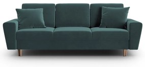 Divano color petrolio allungabile e con contenitore con rivestimento in velluto 235 cm Kyoto – Cosmopolitan Design