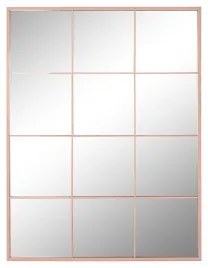 Specchio da parete Home ESPRIT Rosa chiaro Cristallo Ferro Specchio Finestra Scandi 90 x 1 x 120 cm