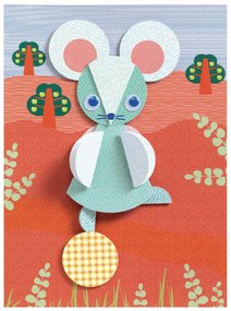 Gioco d'arte - collage da ruote di carta - Animaletti