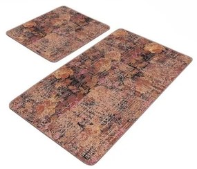 Set di tappetini per il bagno marroni in velluto 2 pz 60x100 cm – Mila Home