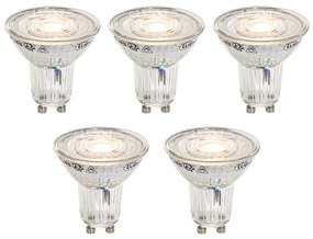 Set van 5 GU10 50mm dimbaar in Kelvin LED lampen helder 4.9W 400 lm 2200-3000K