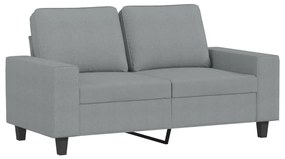 Set di divani 2 pz grigio chiaro in tessuto