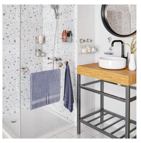 Mensola angolare autoportante in metallo per bagno in argento Bestlock Bath - Compactor